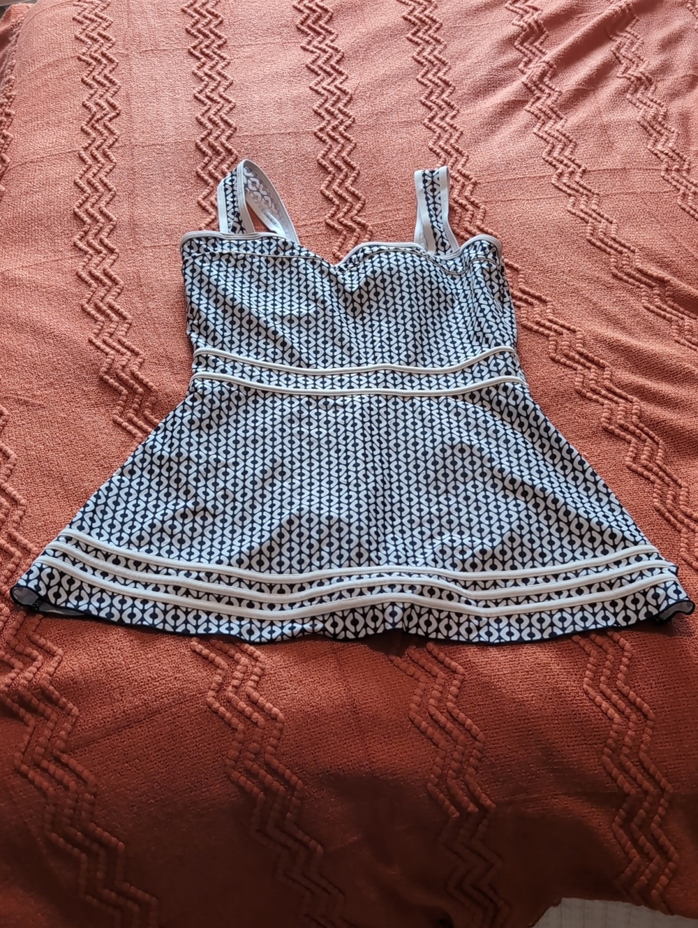 Black & White Patterned Women’s Swim dress